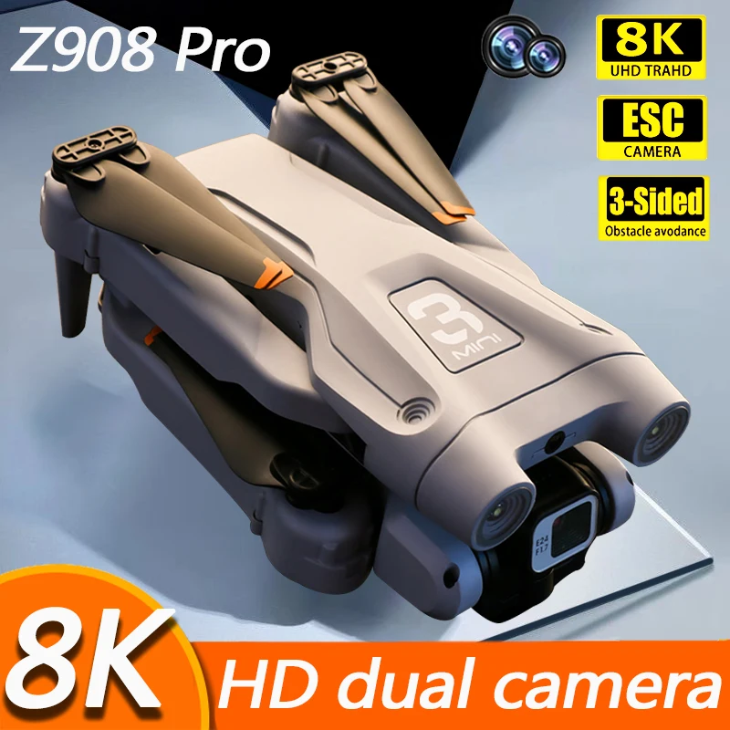 

2023 горячая Распродажа Z908 Pro профессиональный 8K HD мини-Дрон с оптическим потоком локализация трехстороннее обход препятствий Квадрокоптер подарок