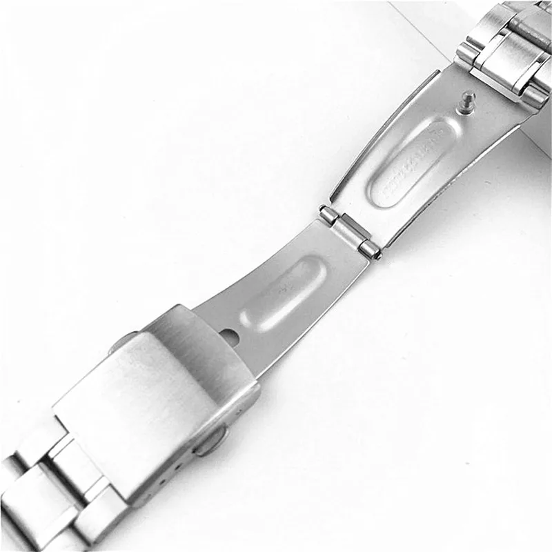 Stainless Steel Universal Silver Watch Band with Folding Clasp – Replacement Wristband Bracelet