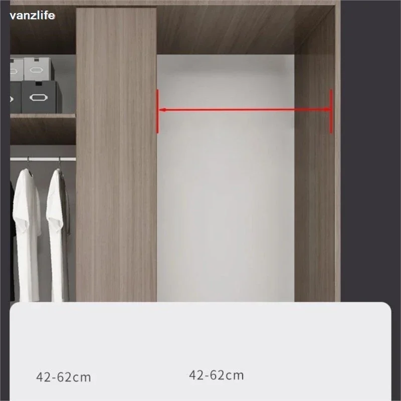 Stainless Steel Wardrobe Clothes Rod Adjustable Closet Rail Pole Curtain Telescopic Hanging Rod 46~95 stainless steel hanging rod