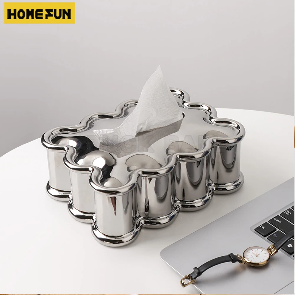 

Square Memphis tissue box Ceramic Tissue Box Creative Tissue Boxs Tissue Box Living Room Coffee Table Table Paper Boxs Gifts