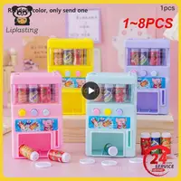 1~8PCS Hot-selling Children's Simulation Mini-coin-operated Beverage Vending Machine Self-service Beverage Cute Funny Toys For 1