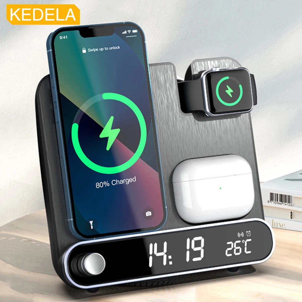 Беспроводное зарядное устройство 3 в 1 для Iphone 13 12 11 XS Mini Pro Max Iwatch Airpods беспроводные