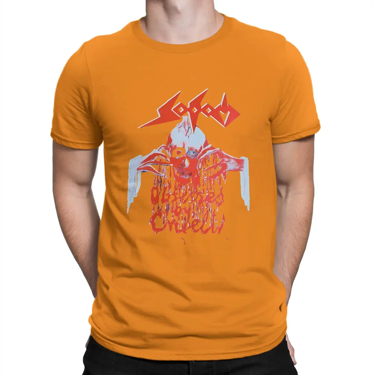 thumbnail image 1 of Camiseta de algodón para hombre, divertida, con cuello redondo, de "Obsesionado por la Crueldad" ('86), Thrash, Possessed Celtic Frost. Sodom., 1 of 7