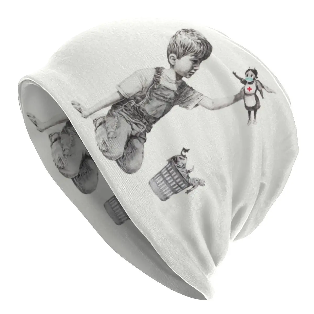 

Banksy Tribute To Nurses Slouchy Beanie Hats Men Women Street Pop Art Hippie Knitting Skullies Beanies Caps for Winter Ski