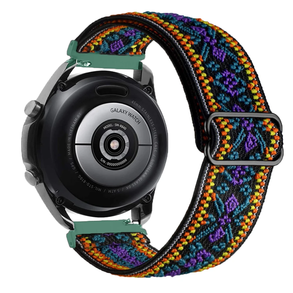 Nylon Elastic Wristband Bracelet, 20mm/22mm