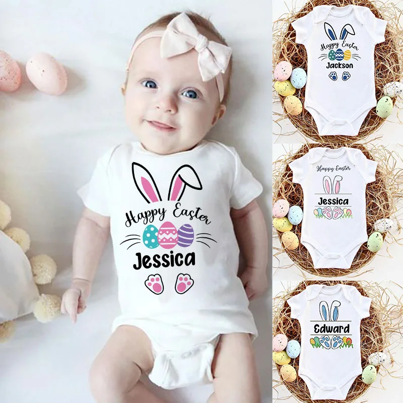Body De Manga Larga Para Bebé Con Estampado De Conejos | Talla 86, Suave Y Transpirable - Ideal Para Pascua, Diario O Fiestas