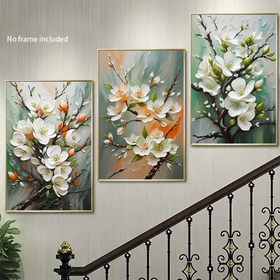 Triptych Elegant Plant White Flower DIY diamond painting New 2025 Full Diamond Mosaic Cross Stitch Embroidery Kit Home Decor Triptych Elegant Plant White Flower DIY diamond painting New 2025 Full Diamond Mosaic Cross Stitch Embroidery Kit Home Decor