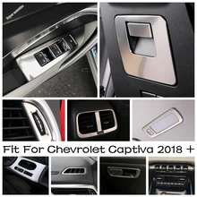 

Silver Main Driving Storage Box / Gear Position Panel / Window Lift Cover Trim Car Accessories For Chevrolet Captiva 2018 - 2021