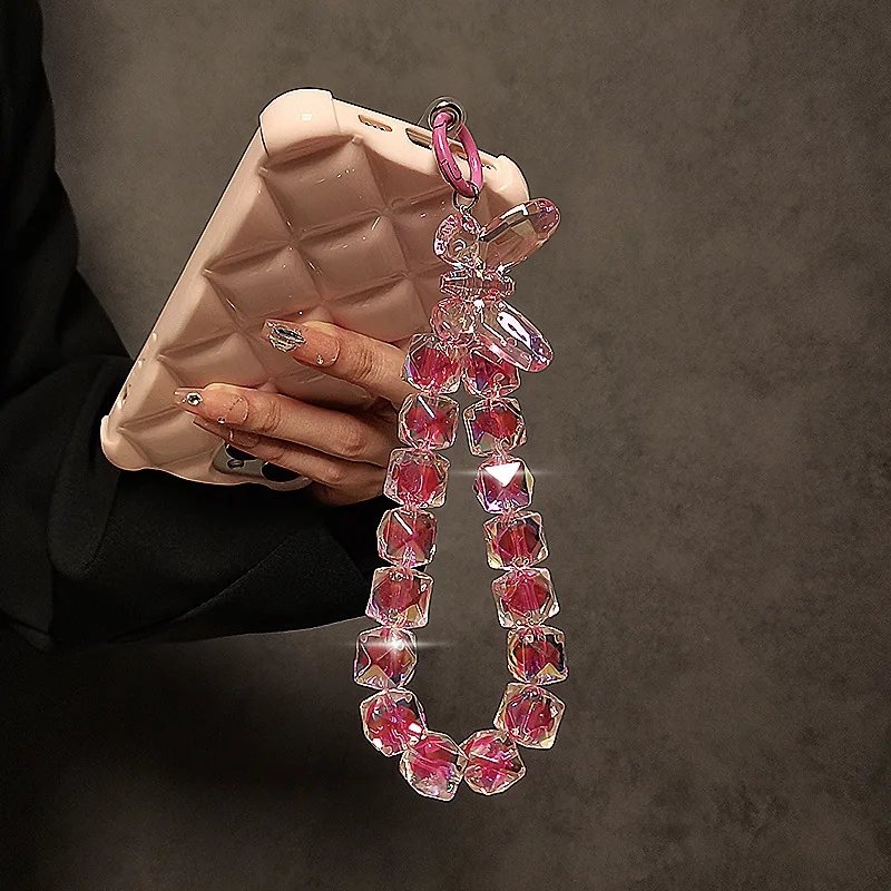 Crystal Bow Beaded Phone Wristlet