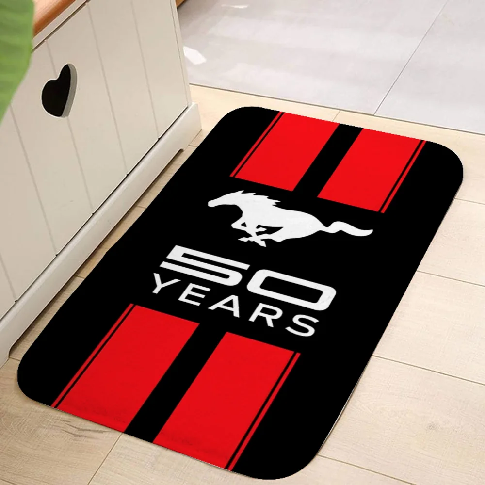Living Room Mat for Hallway on the Floor Fords Mustang 50 Years Carpet in the Bedroom Rug Kitchen Foot Mat Home Decor Items Rugs 2