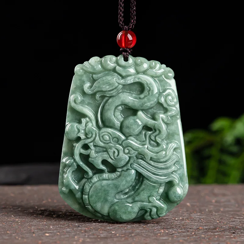 Mai Chuang/jade Dragon Brand Zodiac Dragon Emerald Necklace Pendant