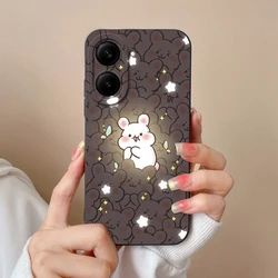 Cute Girl Star Pattern Liquid Silicone Protective Case - Advanced Anti-Drop & Anti-Fingerprint Design for Xiaomi Poco C71 (TYB581)