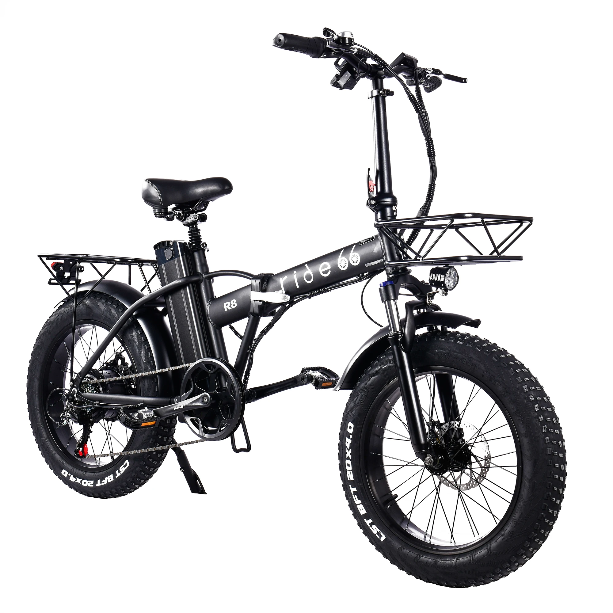 Electric Bike Motor 800W Folding 4.0 Fat tire Ebike vintage 7 Speed Snow Mountain bicycle City ebikes Women bike RIDE66 R8