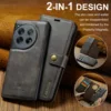 DG.MING Detachable 2Folding Case For OnePlus 13 12 11/Nord 2 5G/9RT 5G Wallet Case Leather Magnetic Cover for OnePlus 9/9Pro/9R 5