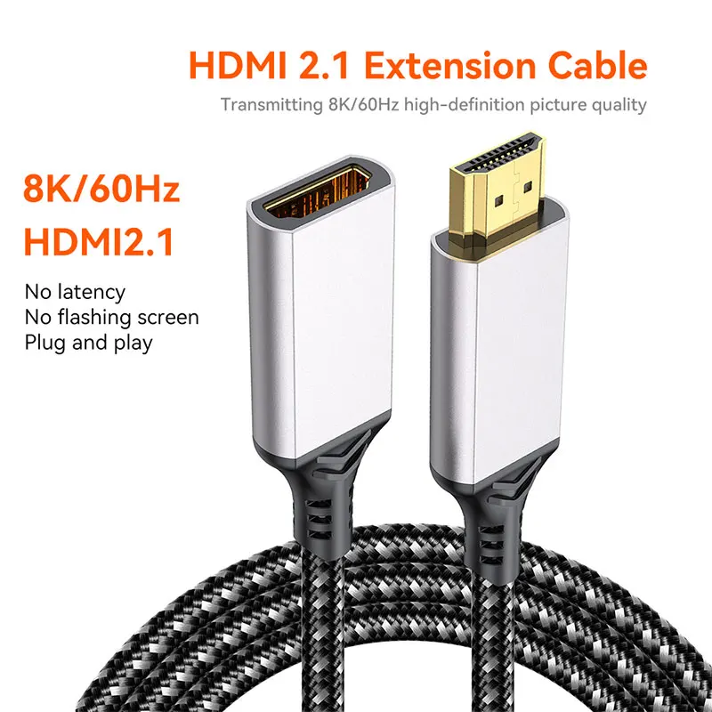 Premium Gold Plated HDMI Extension Cable - Ultra High-Speed Extender Cord for Superior 8K and 4K HDR Performance