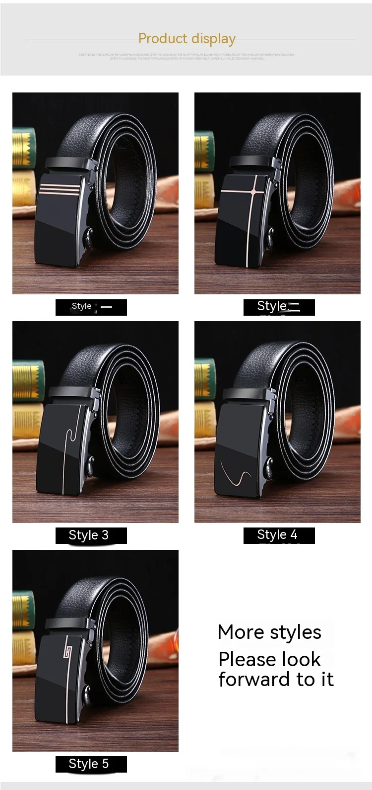 2024 Hot Selling New Men's Fashion and Casual Versatile Belt Acrylic Automatic Buckle Belt Men's Business Belt Middle and Youth Clothing Matching_viptrois.com