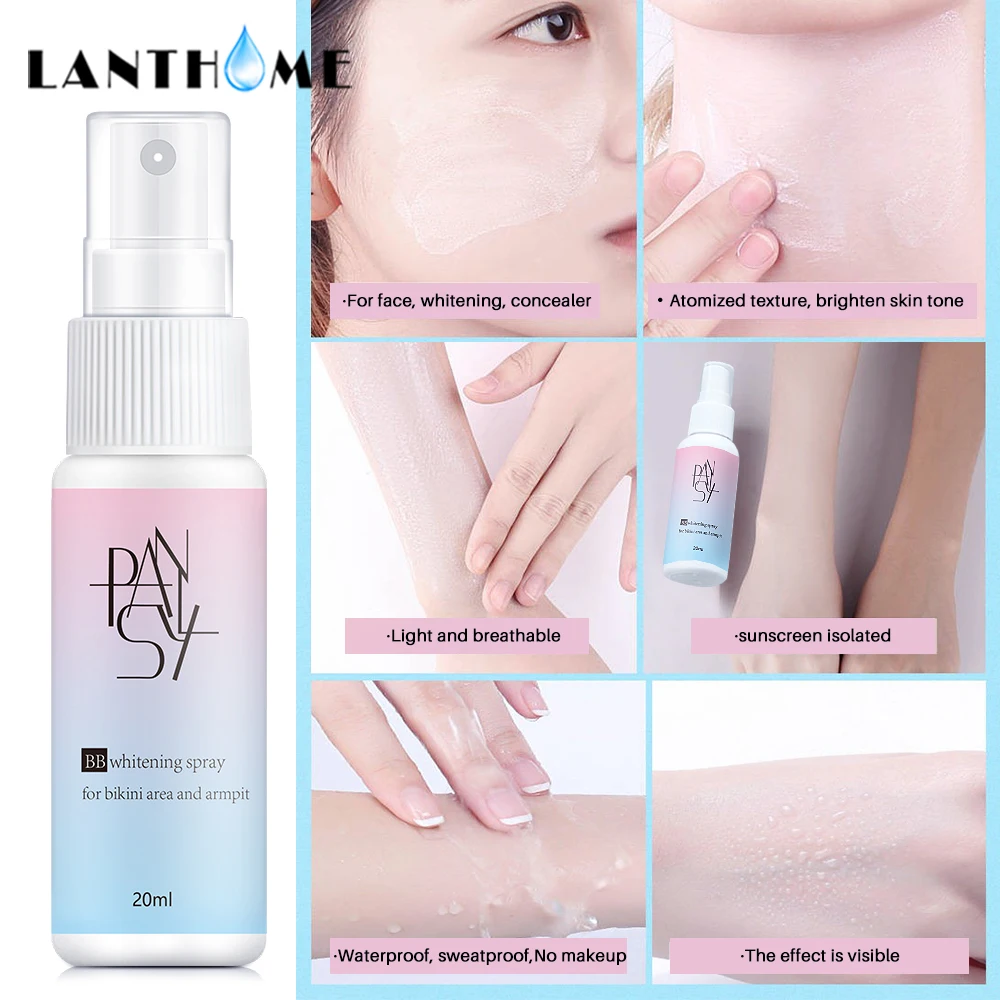 BB Whitening Spray Face Brightening Moisturizing BB Cream Face Foundation Nourishing Skin Care Beauty Cosmetics face makeup base concealer foundation face and body brightening liquid