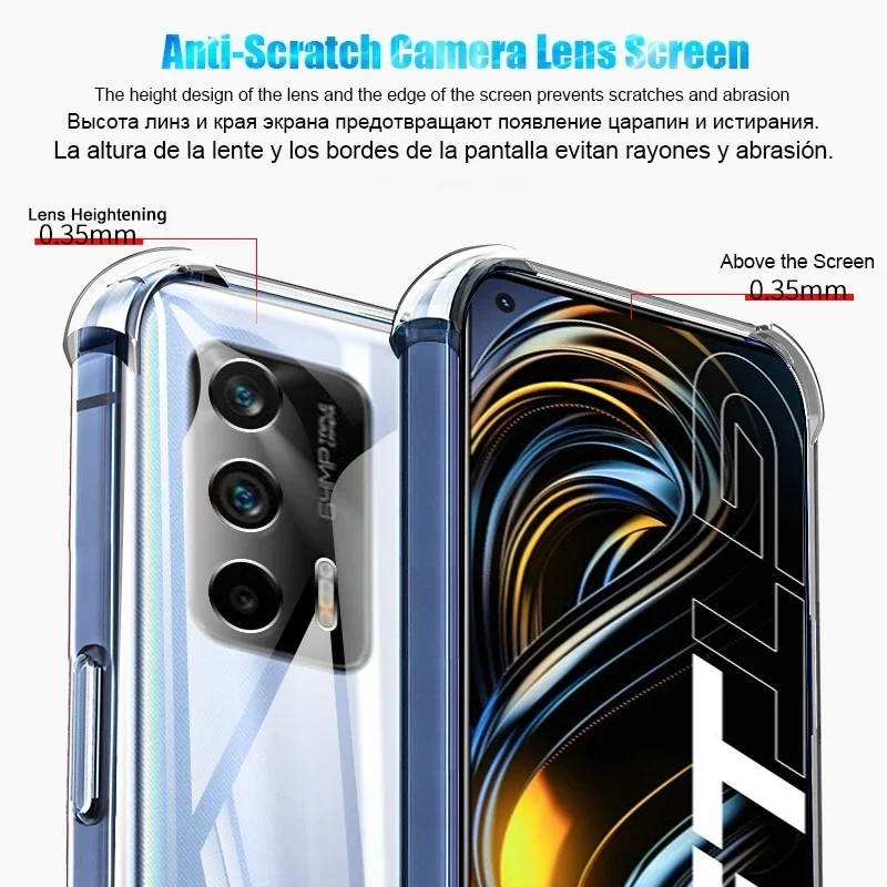 Luxury Transparent Silicone Shockproof Phone Case Cover