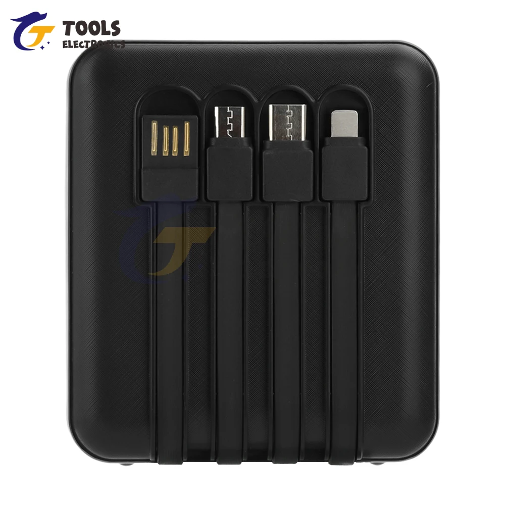 Transparent Power Bank Case 3 x 18650 Battery Box Cable DIY Charging Treasure No Soldering Digital Display