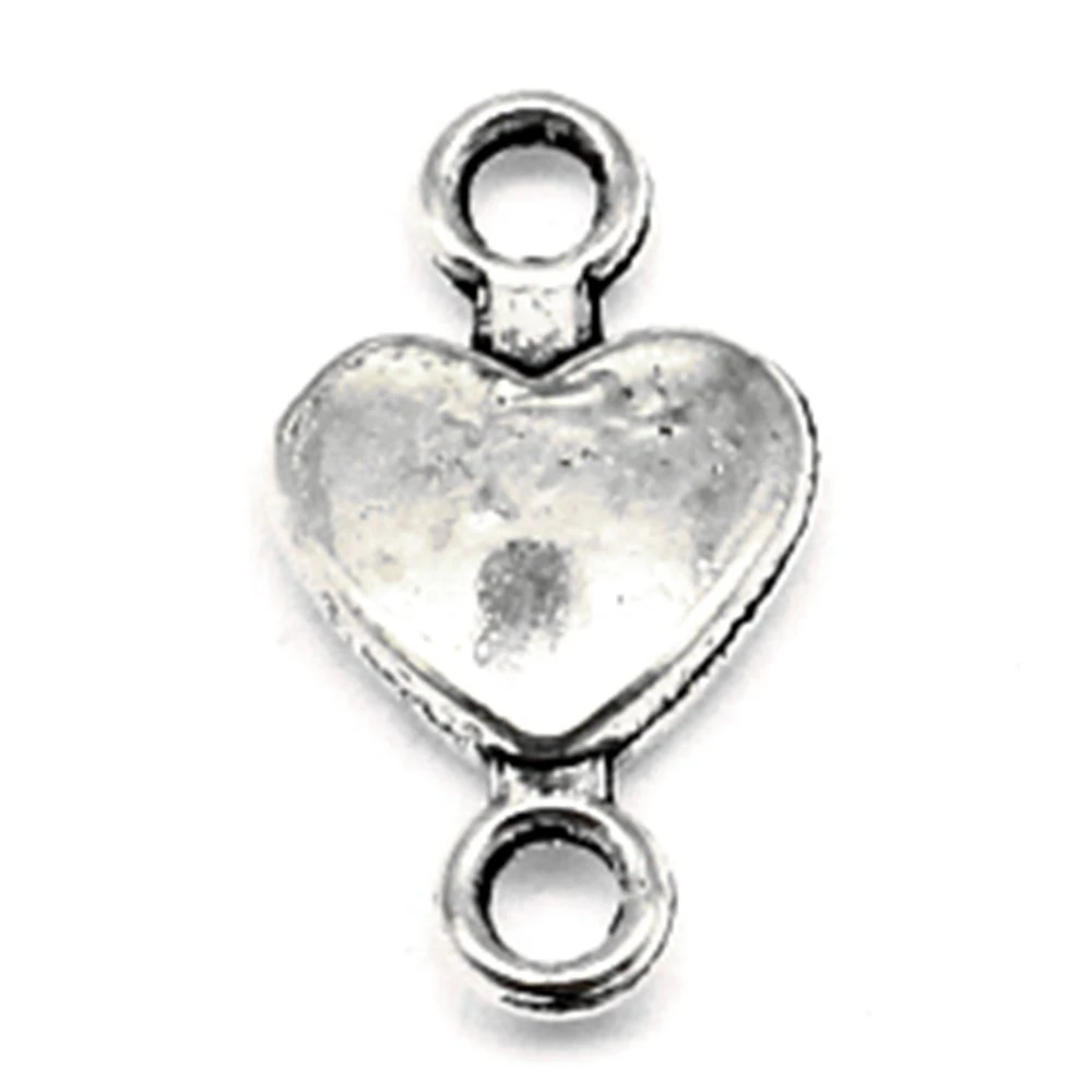 

30 pieces 8x15mm Love Hearts connector Jewelry making best gift