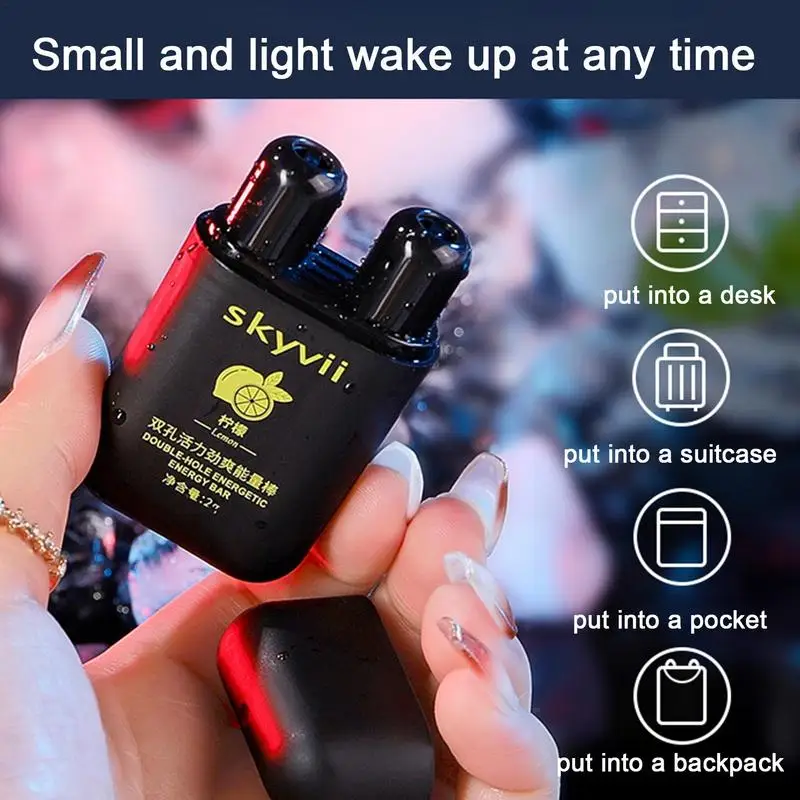 Dual-hole Energizing Energy Stick For Nasal Inhalation Clears Nose Refreshes Mind Prevents Drowsiness nasal energy stick