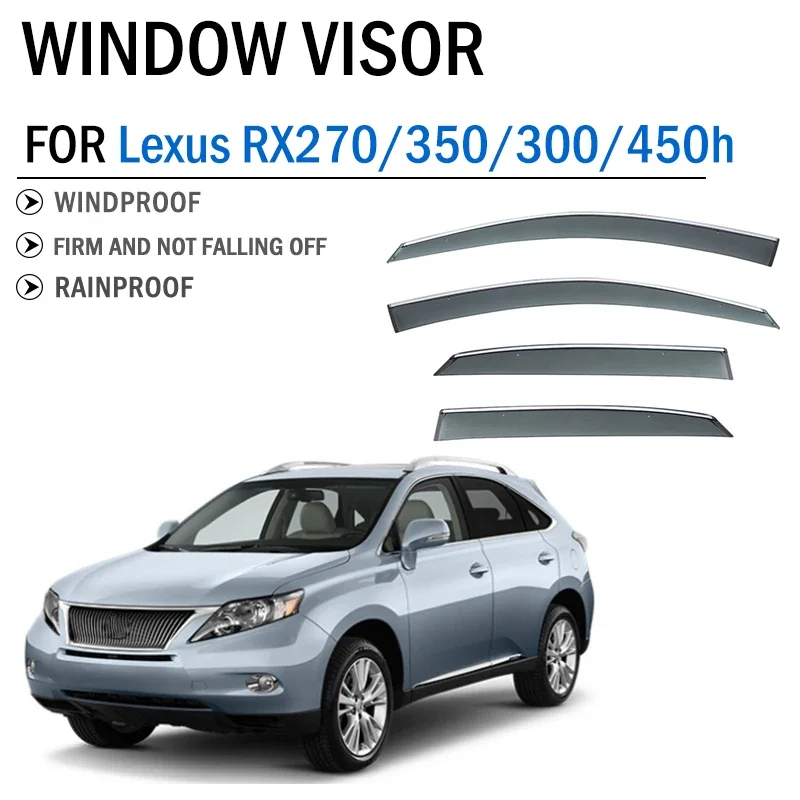 

2009-2015 FOR Lexus RX270 RX350 RX300 RX450h Window Visor Deflector Visors Shade Sun Rain Guard Smoke Cover Shield Awning Trim