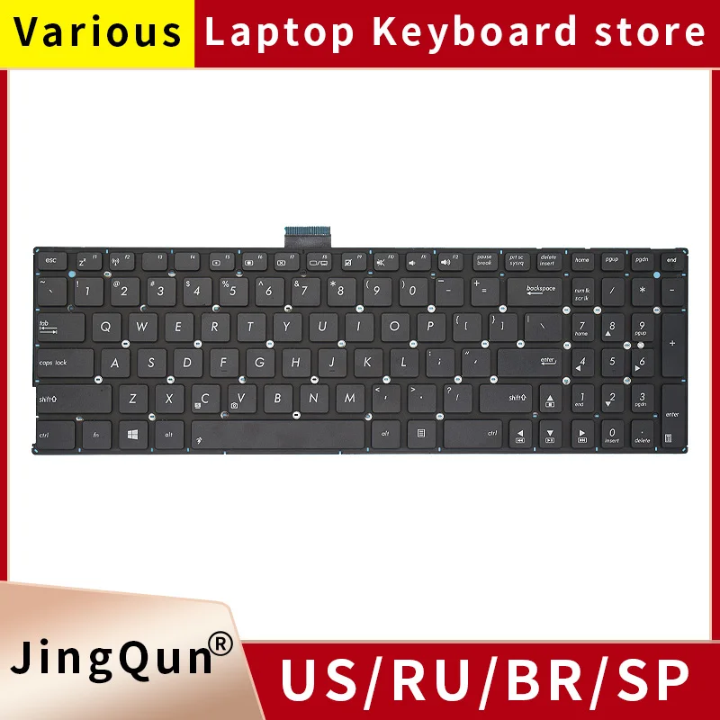 Teclado Original do Portátil do Russo sp br dos Eua Asus X555l A555y R557l R556l Fl5600 W519l Vm510l Vm590l X553m W509l R565l X503m
