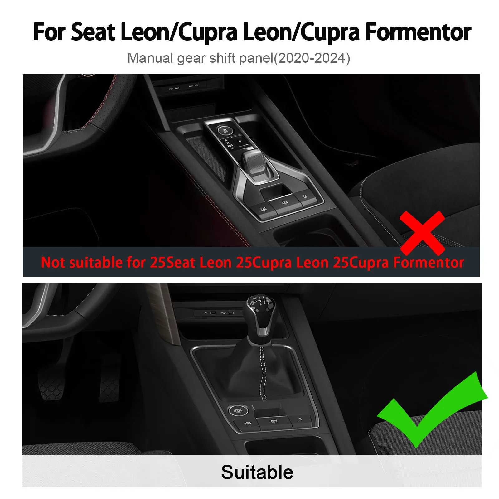 Copri Bracciolo Centrale In Pelle PU Per Seat Leon MK4 (2020-2023) E Cupra Formentor (2021-2023) - Ispessito E Morbido