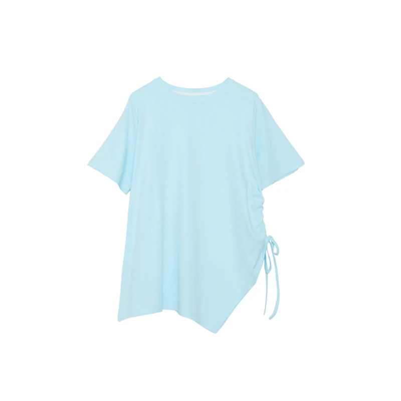 Korean Style Summer Cotton Maternity Shirt Short Sleeve O-neck Side Split Plus Size Asymmetrical Pregnancy Blouses Loose Fit Top 2 Korean Style Summer Cotton Maternity Shirt Short Sleeve O-neck Side Split Plus Size Asymmetrical Pregnancy Blouses Loose Fit Top - Image 2