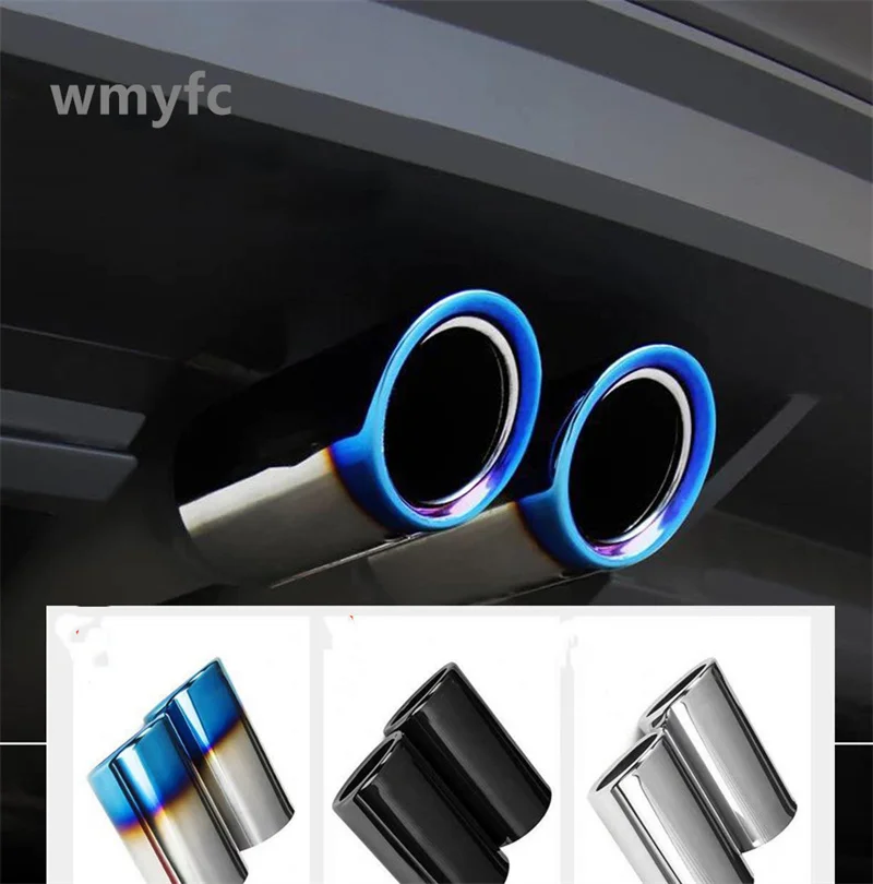 2x For Volkswagen Tiguan 2 2019 2020 2021 Exclusive Car Styling S'steel Exhaust Muffler Tip Tail