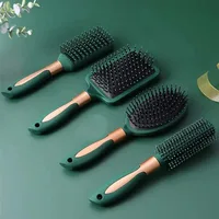 Oval Round Scalp Massage Air Cushion Comb, Anti-Static Exfoliating Salon SPA Hair Styling Tool 4
