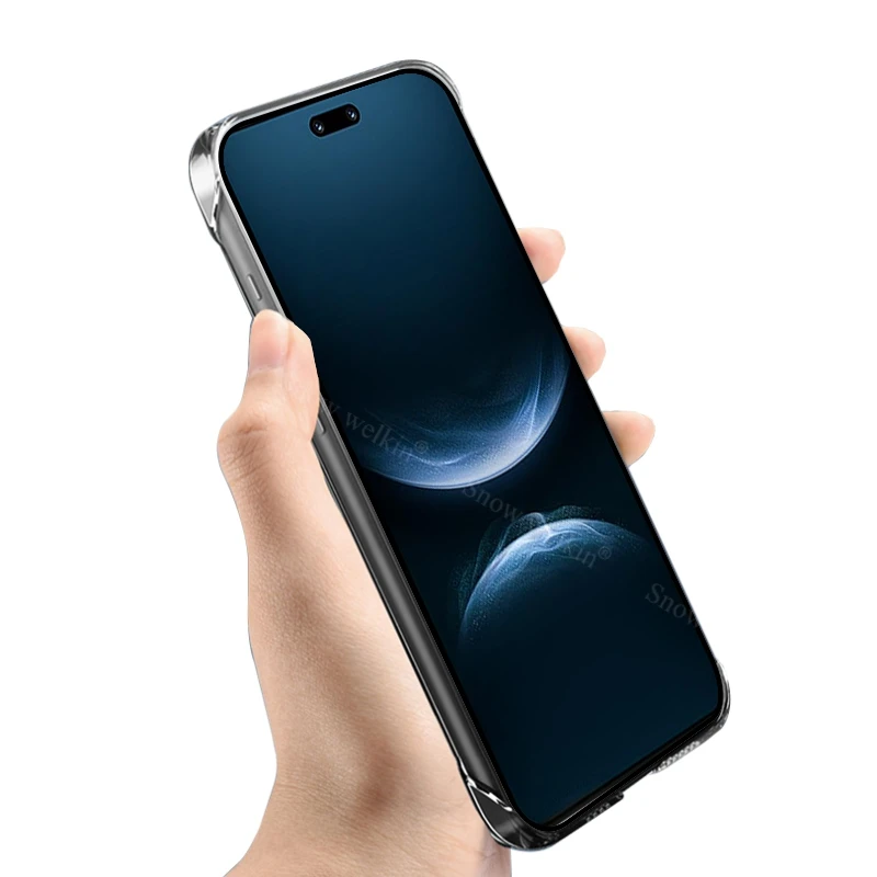 Frameless Slim Clear Plastic Hard Phone Case