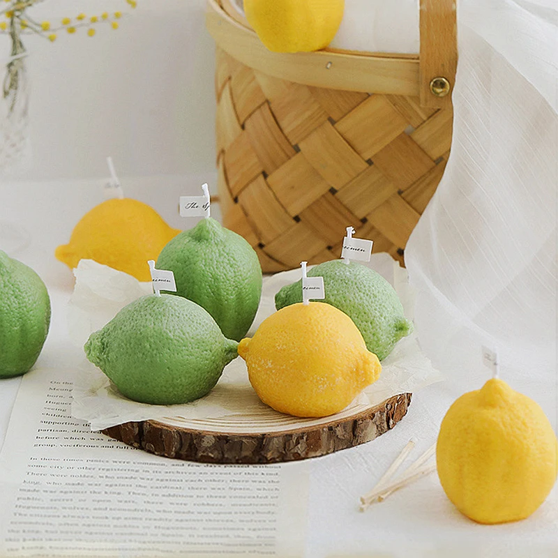 3d Lemon Silicone Candle Mold Fruit Handmade Diy Baking Molds