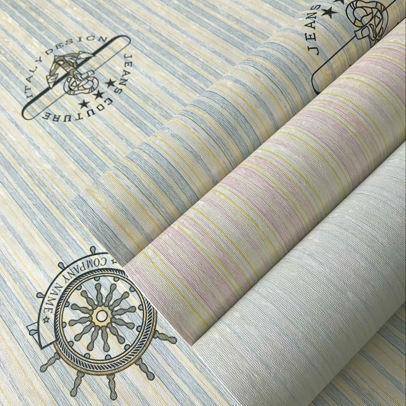 

Wallpaper self-adhesive bedroom living room wall pasted net solid color background wall paper dormitory striped
