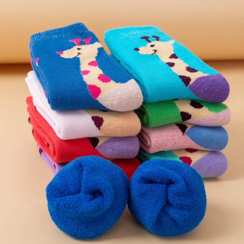 Children's Socks Autumn Winter Thick Warm Boys and Girls Kids' Socks 5Pair/lot