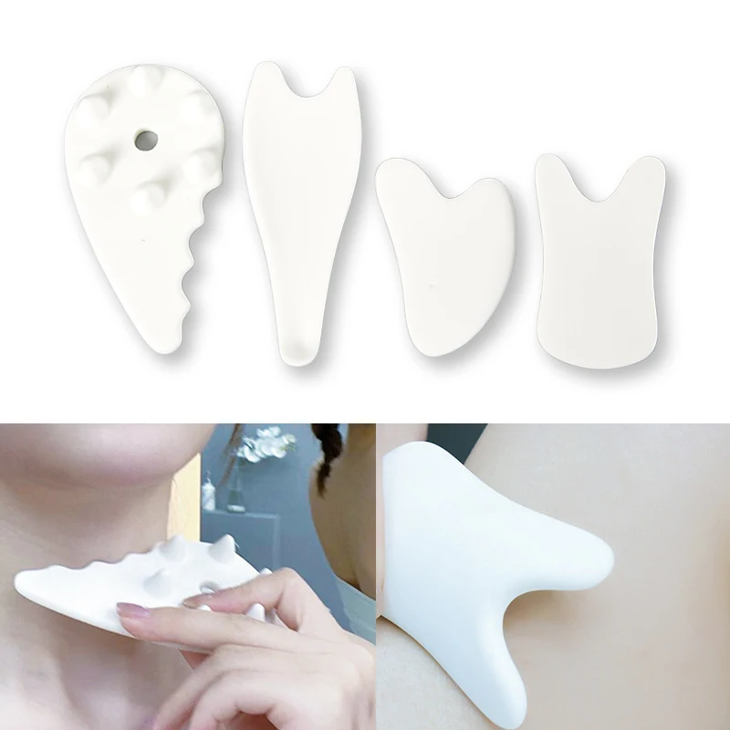 

1Pc Ceramic Scrapping Plate Scraper Face Lift Massager For Gua Sha Board Skin Face Relax Sliming Eye Neck Thin Lift Beauty