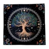 (Free Bag)1pc 29x29In Altar Tarot Card Tablecloth Divination Tree of Life Tarot Tablecloth  Playing Card Mat Velvet Tarots Bag 6