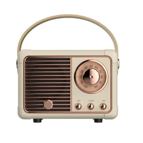 레트로 미니 블루투스 스피커, 야외 휴대용 USB 플래시 드라이브, TF 카드 하이 퀄리티, FM 크리에이티브 소형 스피커, ABS 소재 5