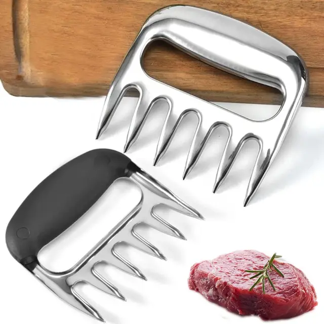 Rozsdamentes Acél Húspréselő Karomok Kültéri Bbq Karmok A Daraboláshoz 2 Csomag Fém Hőálló Medve Aprításhoz - Image 6