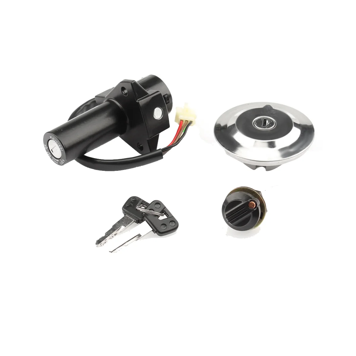 

Ignition Switch Lock Door Set Electric Door Lock Set Lock Fuel Tank Cover for Yamaha YBR125 2005-2009