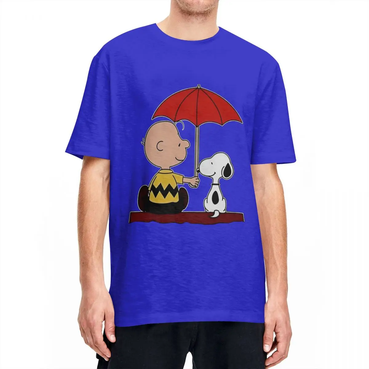 thumbnail image 1 of Camiseta de dibujos animados de Charlie Brown y Snoopy de Peanuts, camisetas divertidas de manga corta, camisetas de algodón puro con cuello redondo, camisetas de gran tamaño, 1 of 5