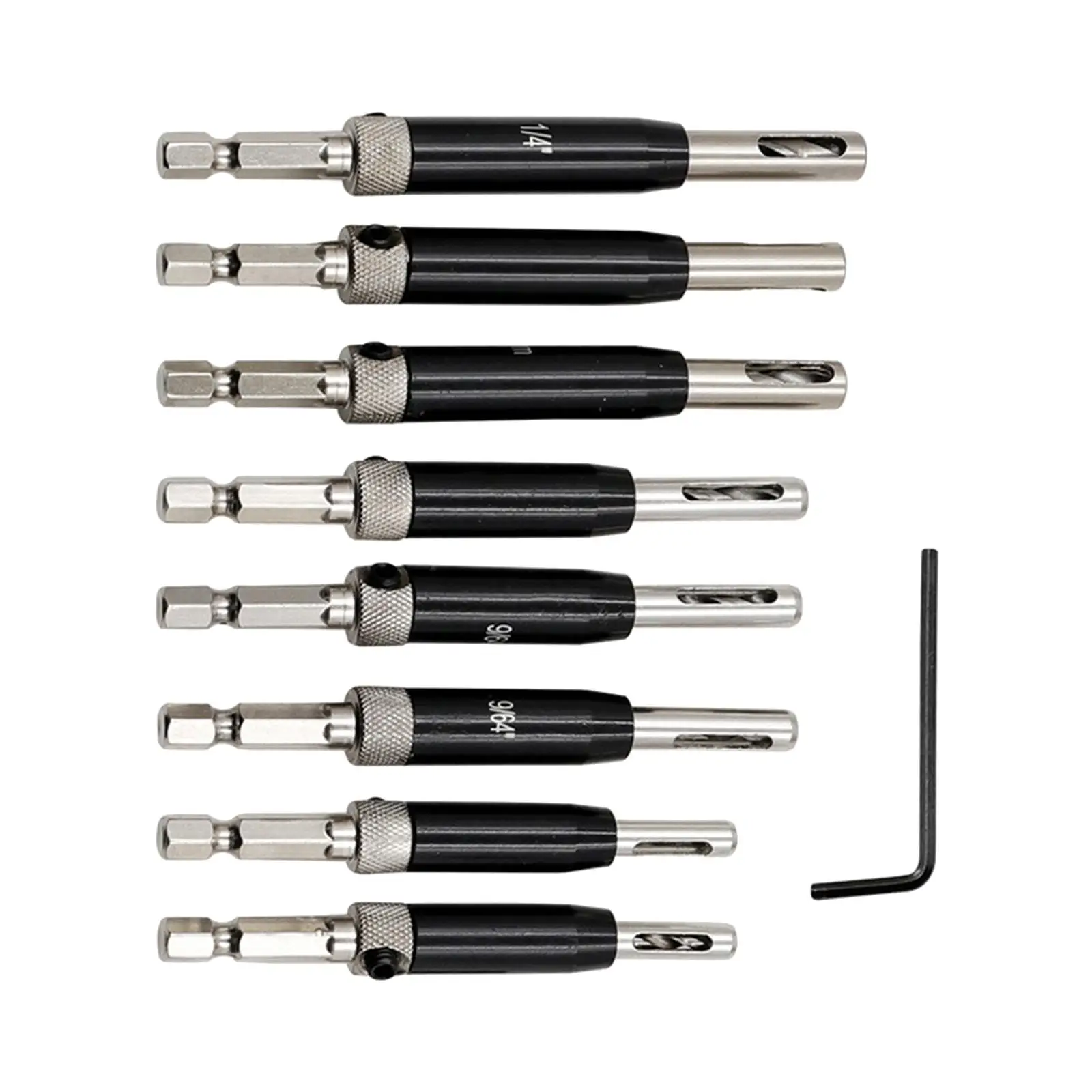 

8Pcs Self Centering Hinge Drill Bit with Wrench Portable Hinge drill bit for Professionals Hinges Windows Drawer Slides Cabinet