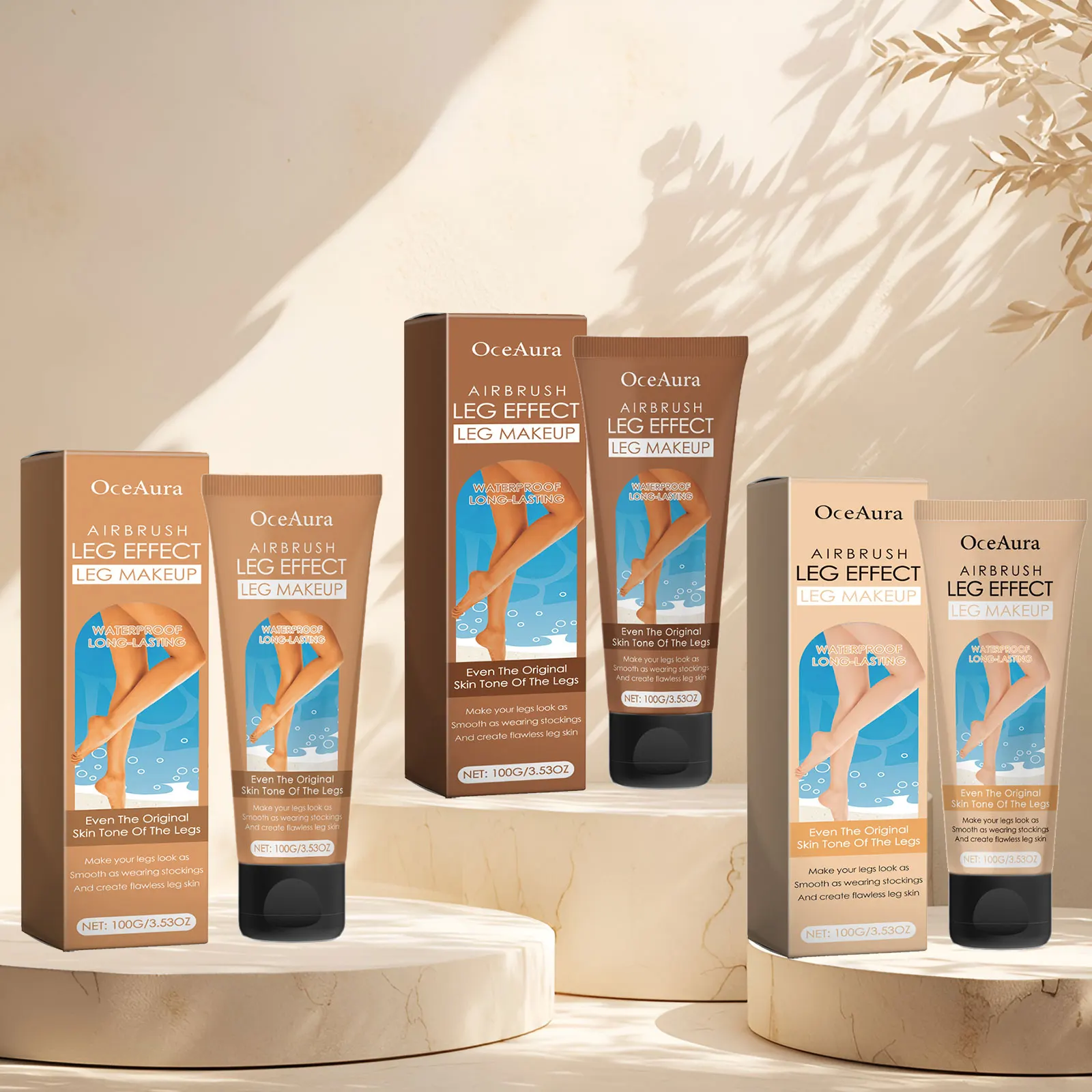 Leg Makeup Lotion Even Skin Tone Liquid Foundation Concealer Waterproof Lasting Medium Bronze Wheat Body Tanning Cream Cosmetics