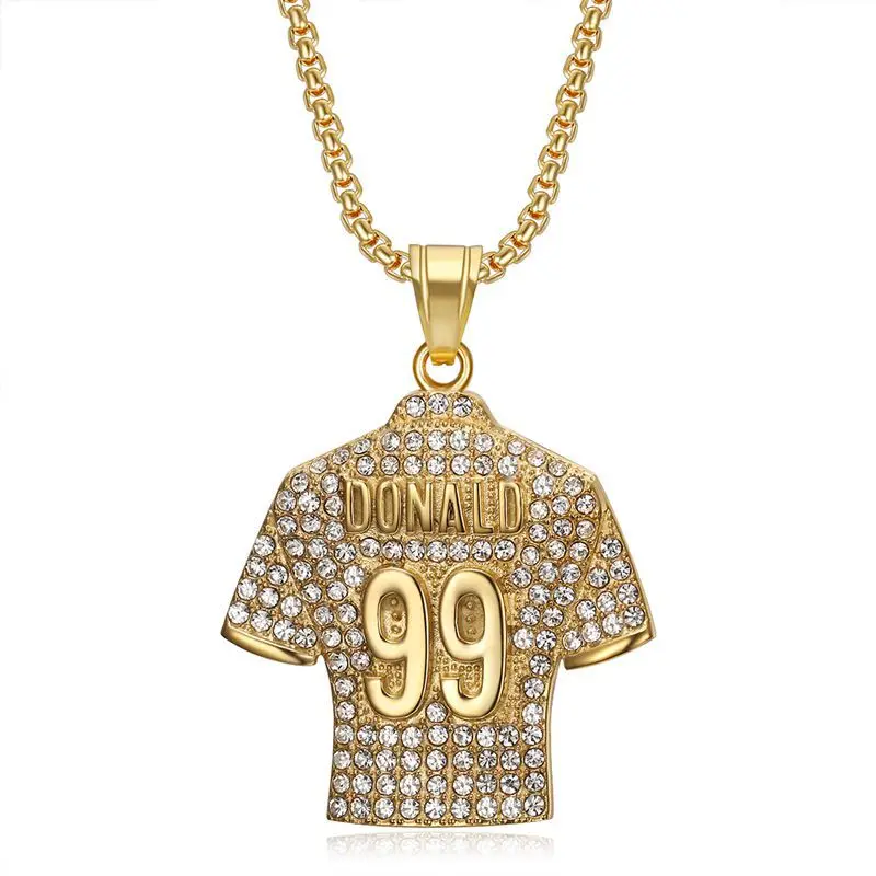 Soccer Number 7 Necklace - 24 Inch Stainless Steel Football Star Pendant For Men & Women