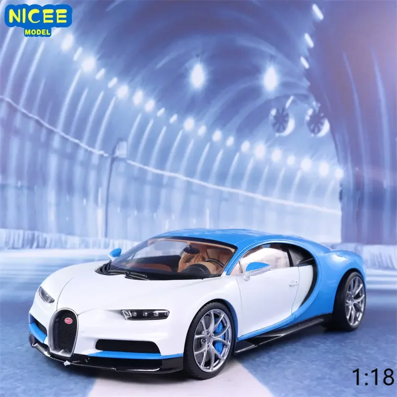 1/18 ブガティシロン超希少車 ブガッティシロンスーパーカーモデルガン1:18,金属合金,子供の