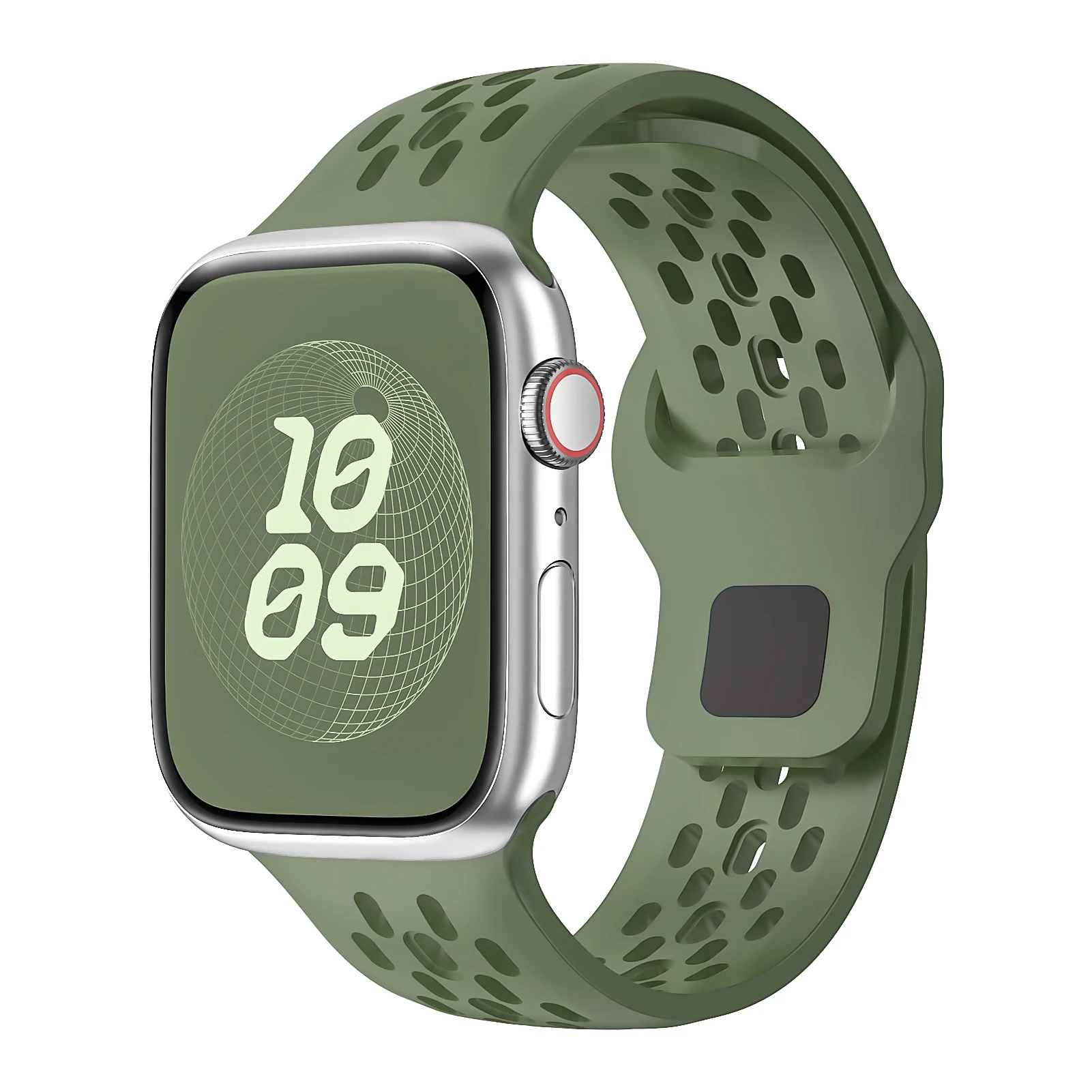 ตัวเลือกสินค้า สายซิลิโคน Apple Watch ปรับได้ 45-49 มม. ใส่ได้ทุกรุ่น