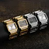 New CANSNOW Rectangle Ladies Wrist Watch Silver Bangle Watches For Women Crystal Hollow Stainless Steel Quartz Female Clock 4