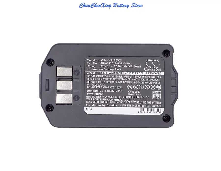 

OrangeYu 2000mAh Battery for Hoover BH52120PC BH50140 BH50121 BH52160PC BH50100, Air Life, BH50110 BH50120, Air Life 3.0