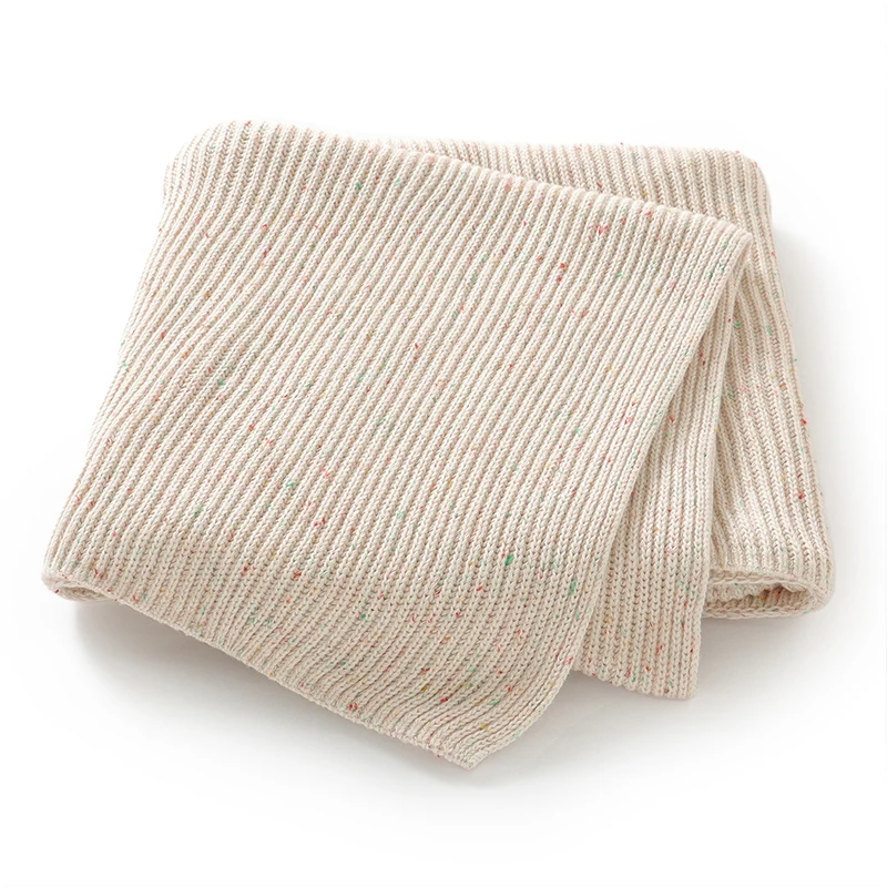 

Baby Blanket Cotton Knit Newborn Boy Girl Bedding Quilt 100*80CM Toddler Stroller Swaddling Plaid Infant Soft Solid Sleep Covers