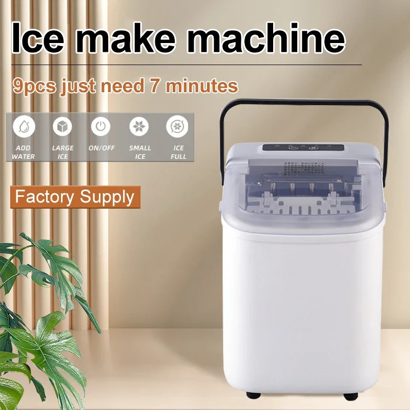 Home Ice Makers Machine Top Portable 2 Sizes Bullet Ice Cubes in 6 Mins 31lbs/Day with Basket Digital Controls LED Indicators